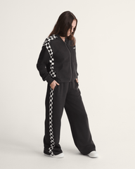 Women Vans Rookie Track Sweatpants in Checkerboard Black