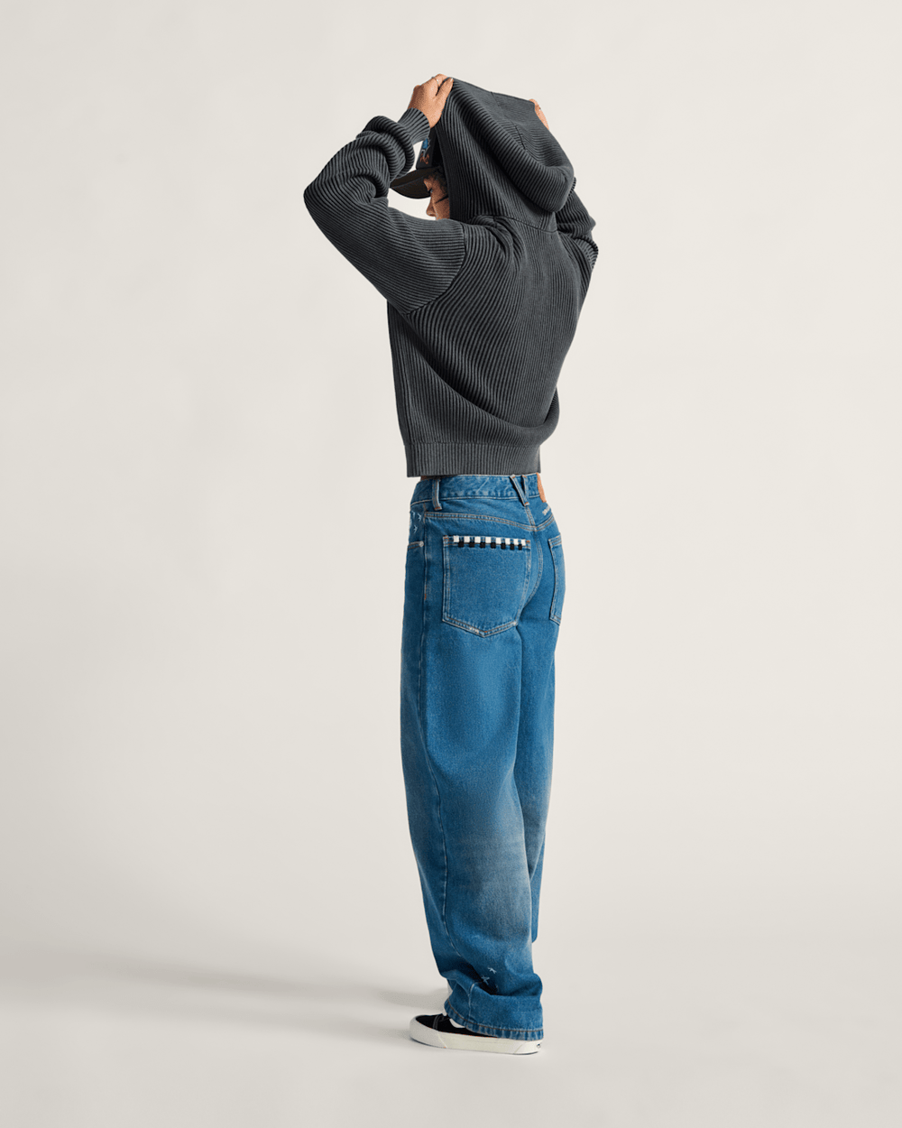 Women Vans Sirelle Embroidered Denim Pants in Vintage Indigo Blue