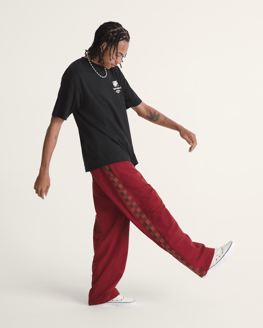 Women|Men Vans Ronnie Track Pants in Bordeaux Red