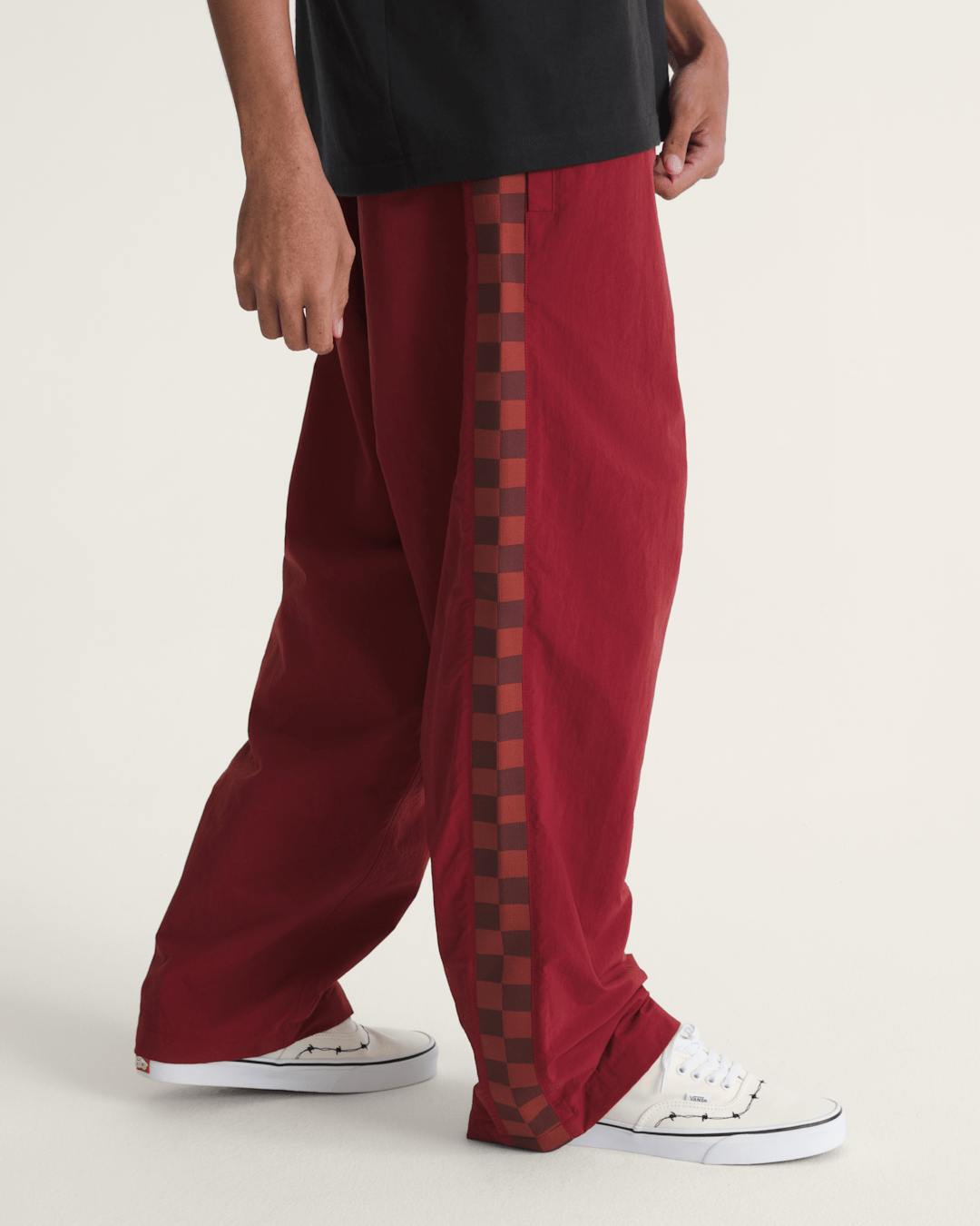 Women|Men Vans Ronnie Track Pants in Bordeaux Red