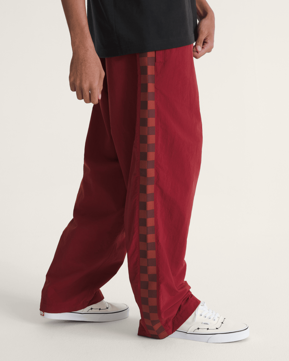 Women|Men Vans Ronnie Track Pants in Bordeaux Red