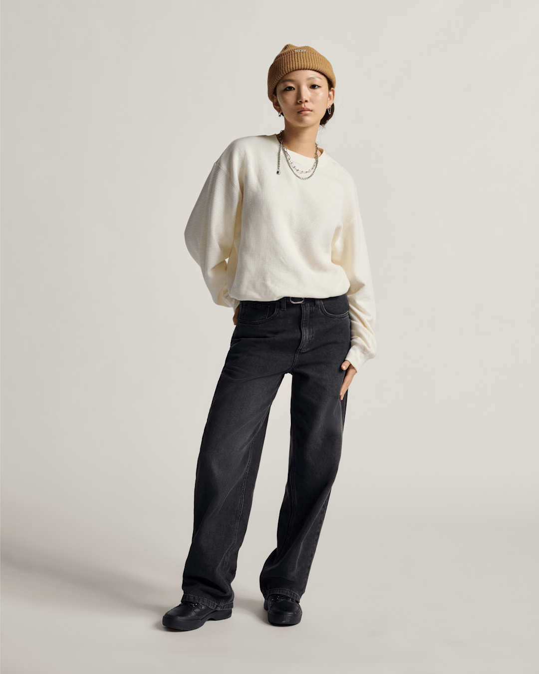 Women Vans Sirelle 5 Pocket Denim Puddle Pants in Black