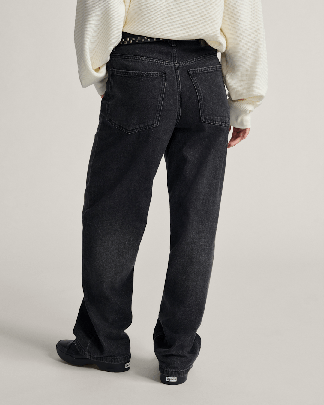 Women Vans Sirelle 5 Pocket Denim Puddle Pants in Black