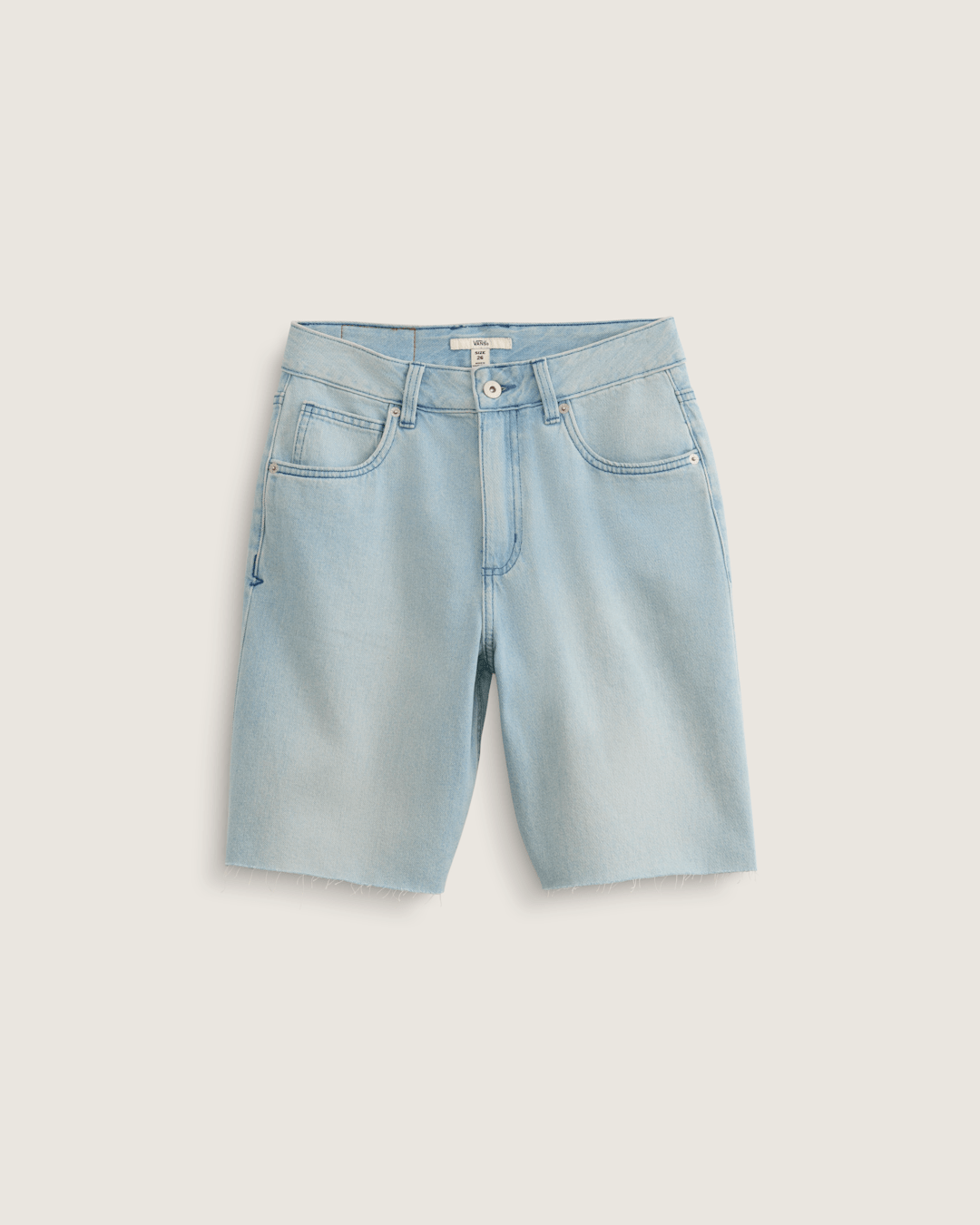 Women Vans Sirelle Cut-Off 9'' Jorts in Light Stonewash Blue