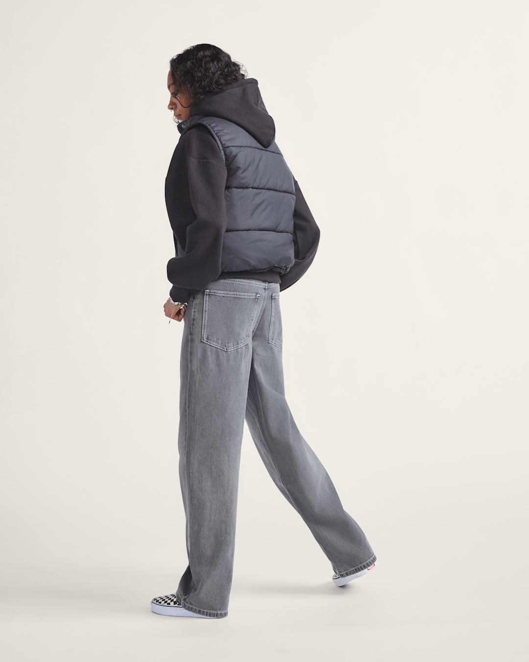 Women Vans Sirelle 5 Pocket Puddle Pants in Wash Grey