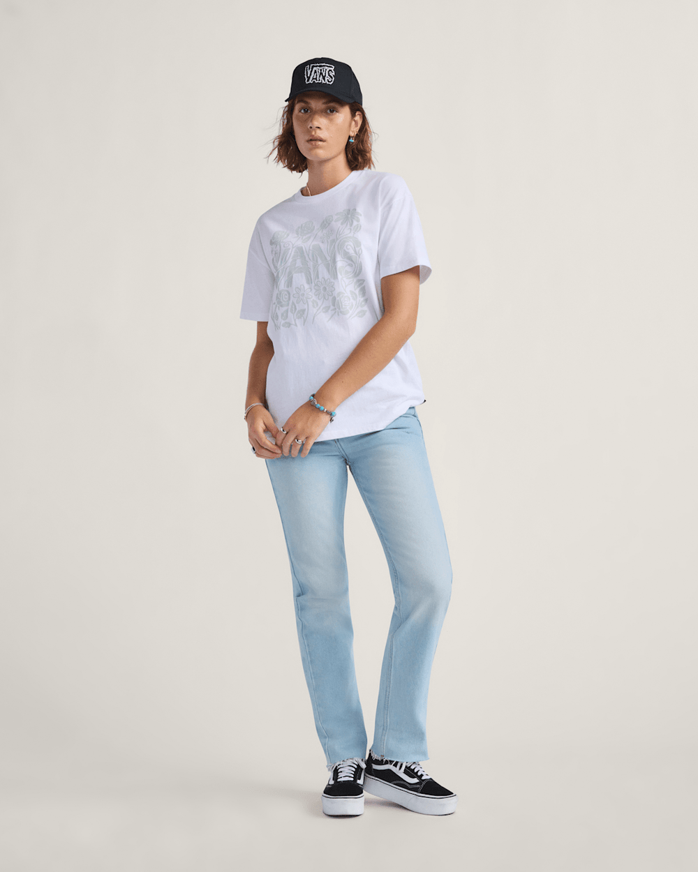 Women Vans Annabelle Pants in Light Stonewash Blue