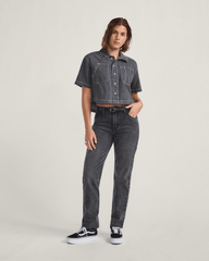 Women Vans Annabelle Pants in Stonewash Black