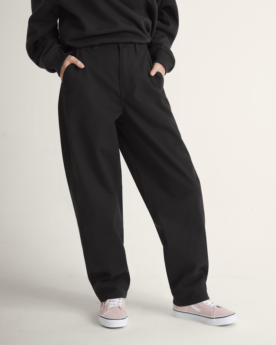 Women Vans Clifton Barrel Pants in Black