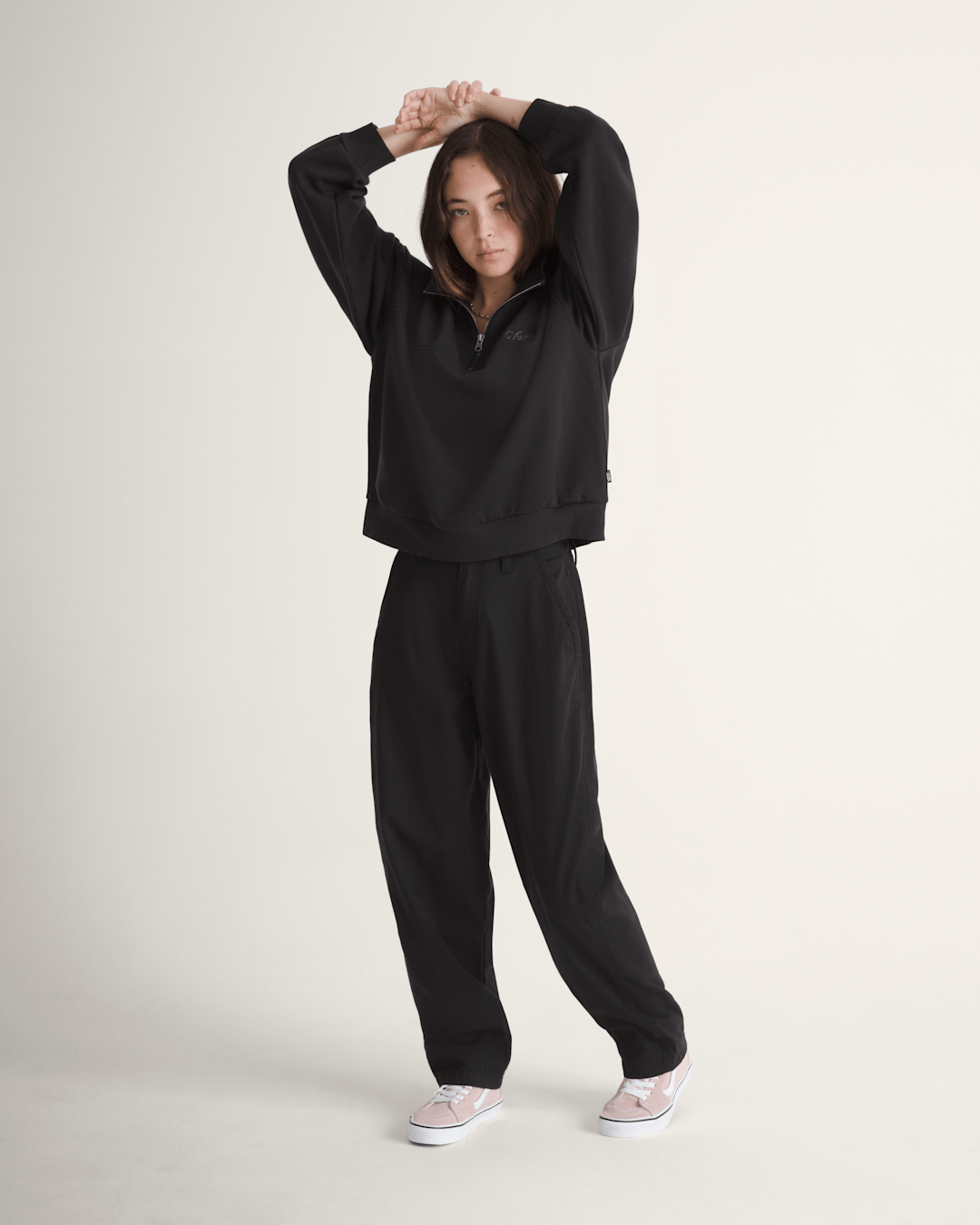 Women Vans Clifton Barrel Pants in Black