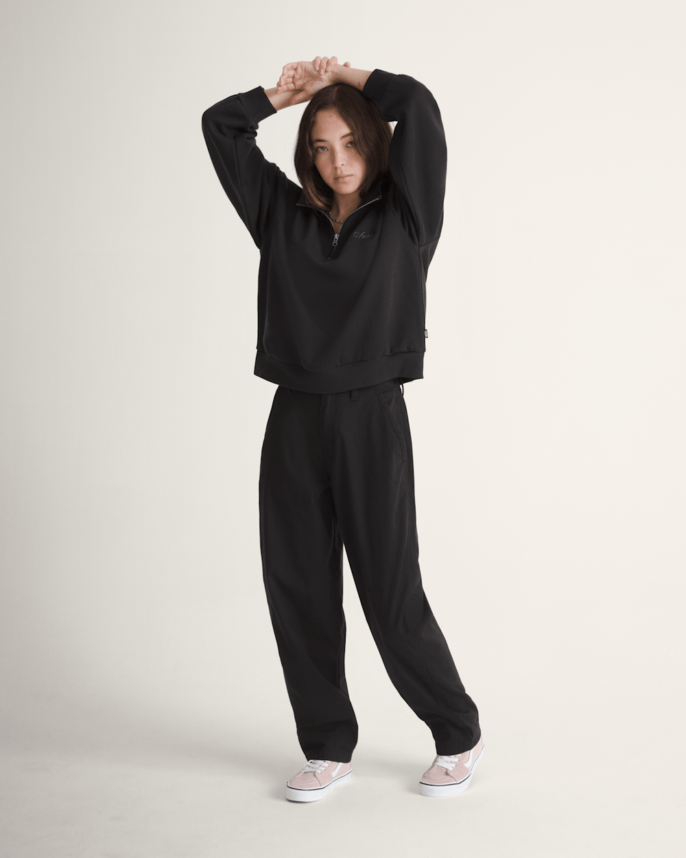 Women Vans Clifton Barrel Pants in Black
