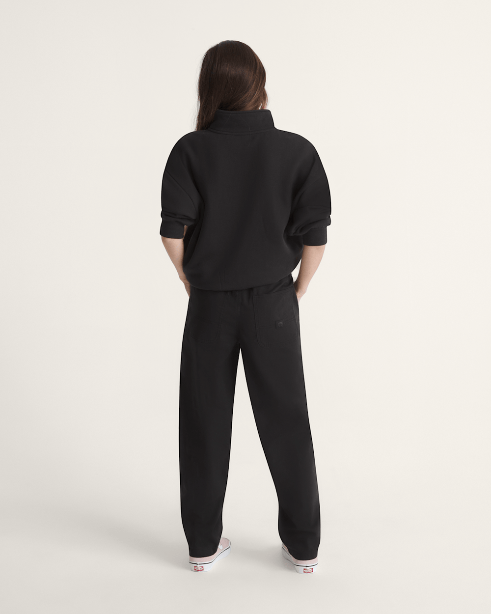 Women Vans Clifton Barrel Pants in Black