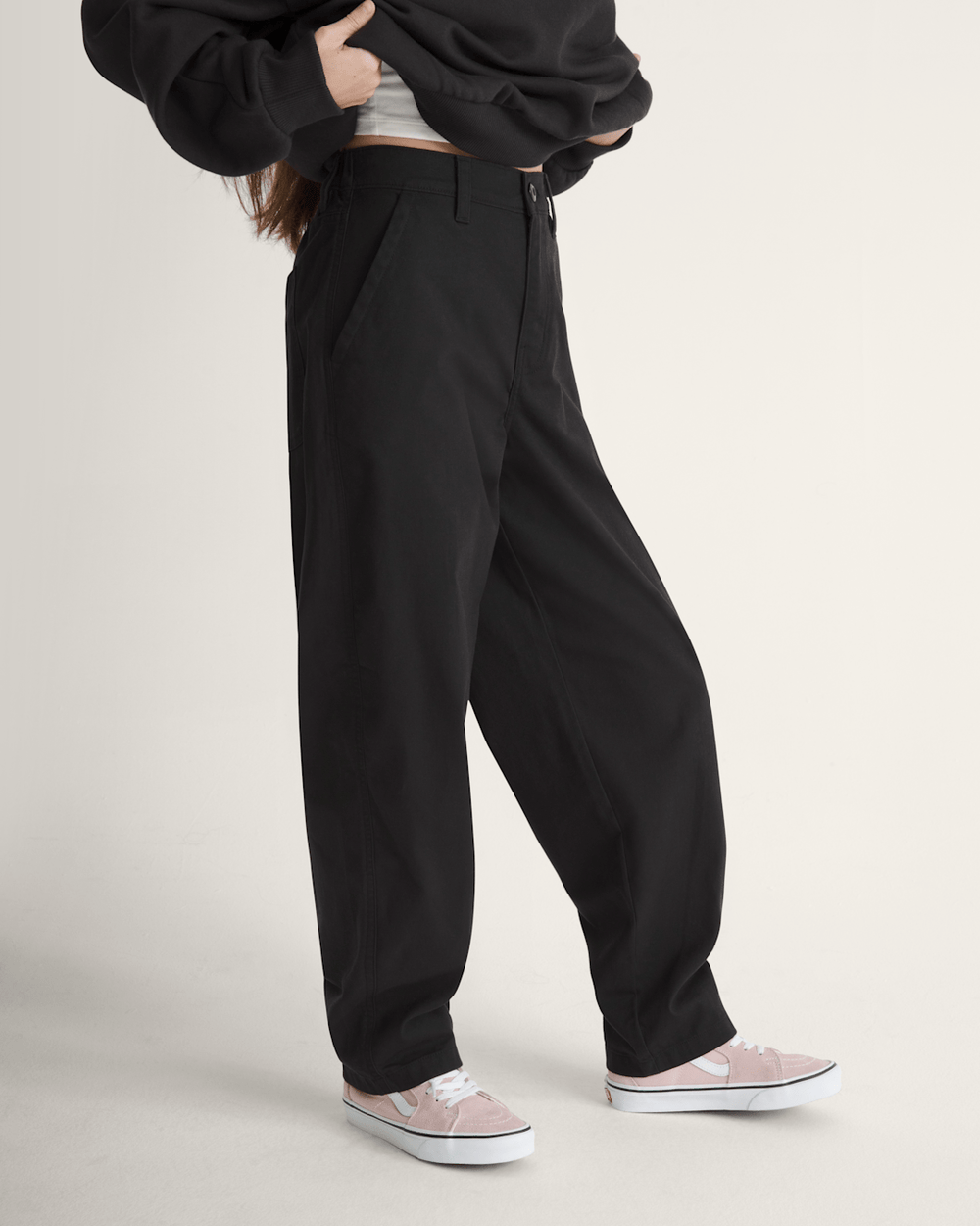 Women Vans Clifton Barrel Pants in Black