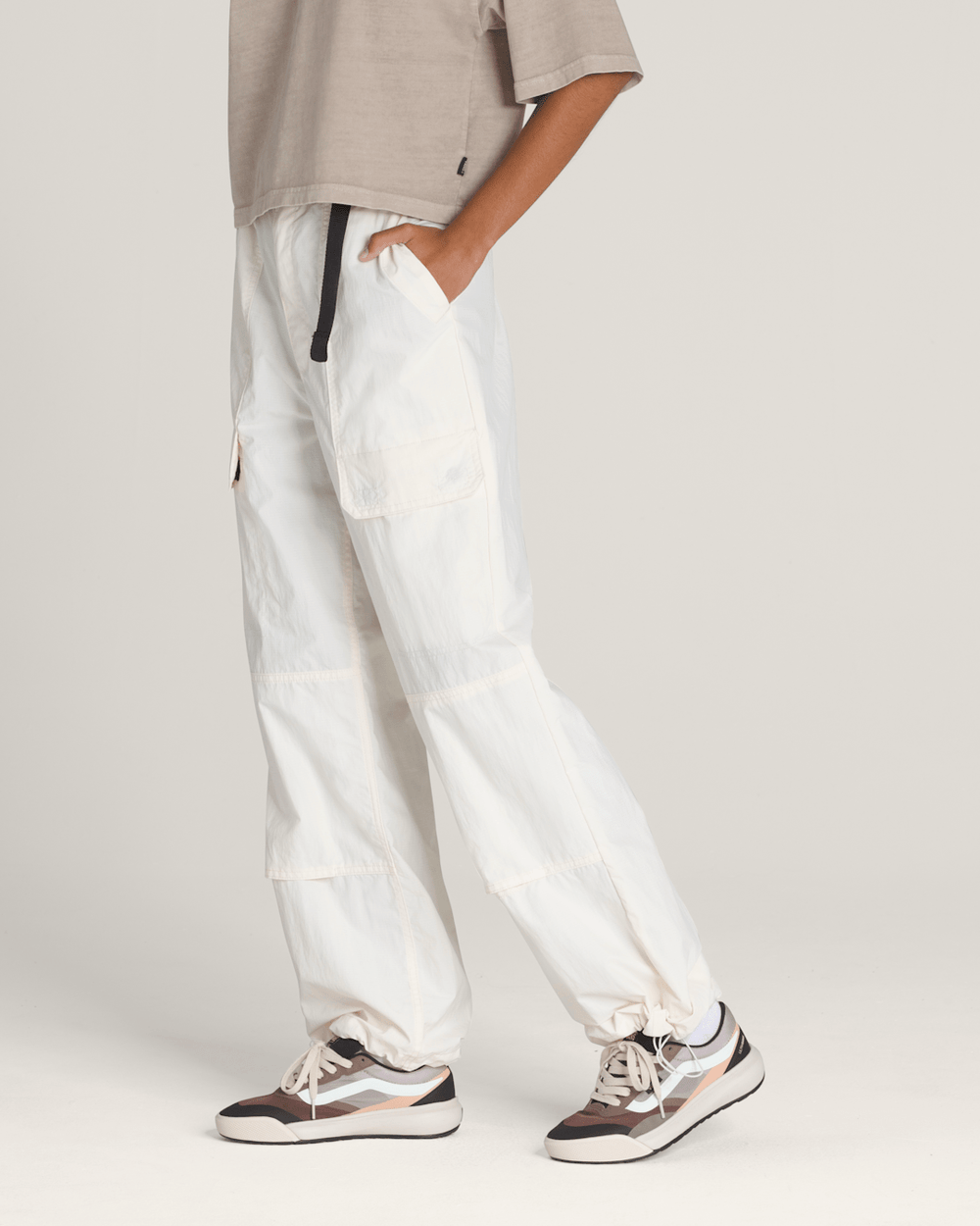 Women Vans Trek Guide Pants in Cream White