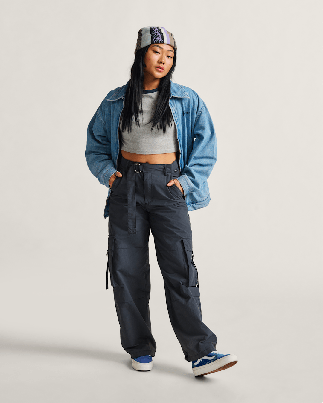 Women Vans Cobra Cargo Pants in Asphalt Grey