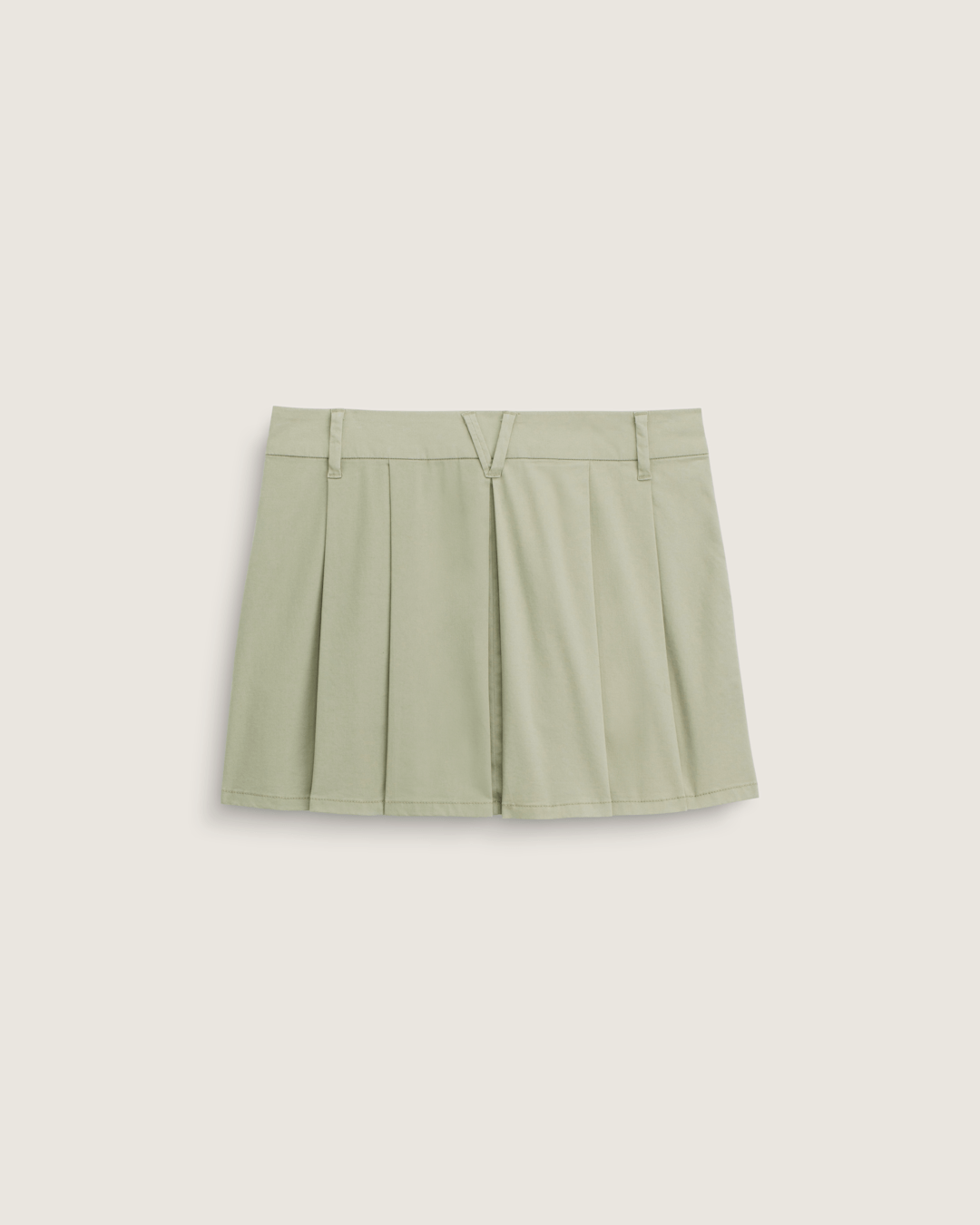 Women Vans Authentic Chino Mini Skirt in Soft Sage Green