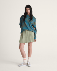 Women Vans Authentic Chino Mini Skirt in Soft Sage Green
