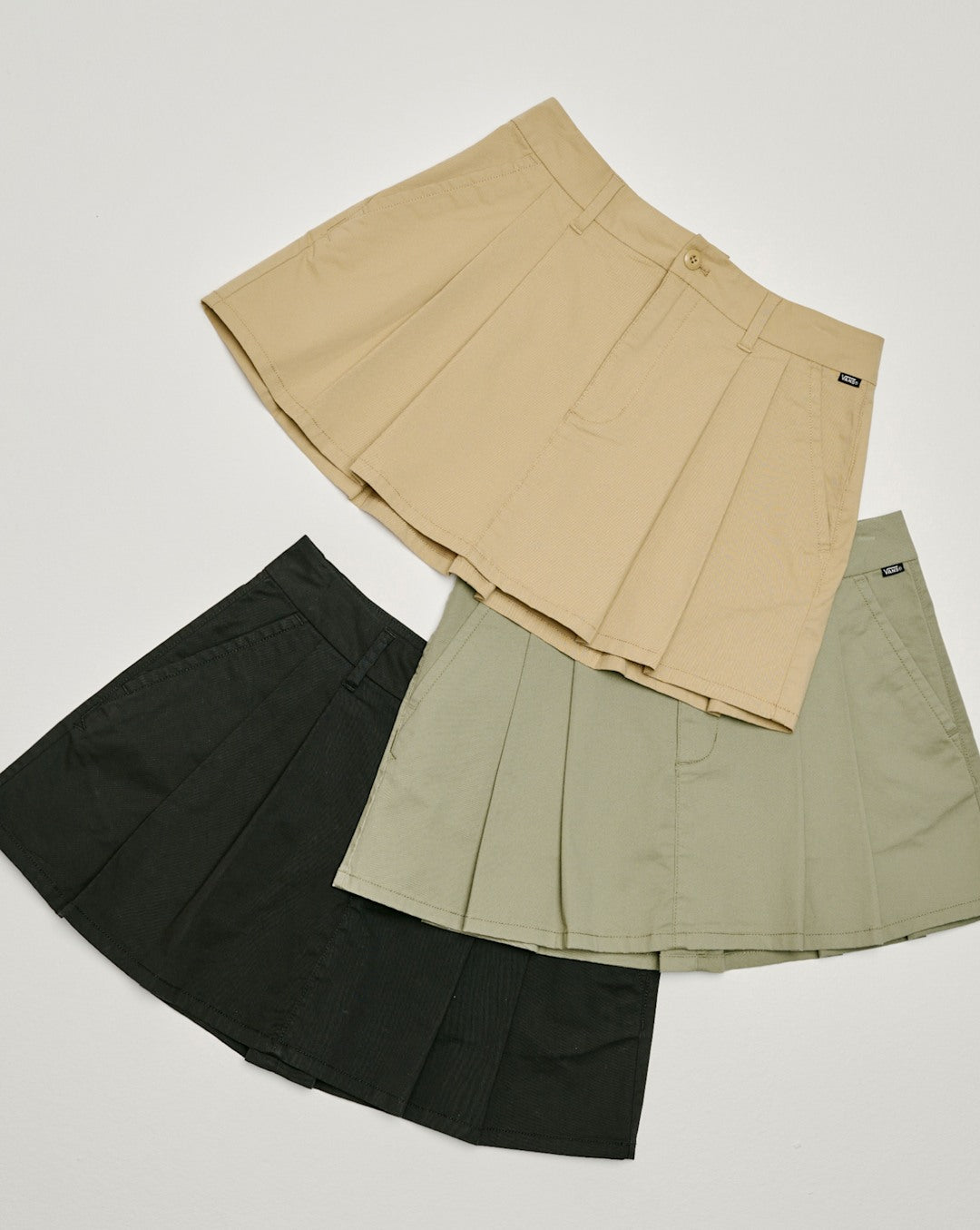 Women Vans Authentic Chino Mini Skirt in Soft Sage Green