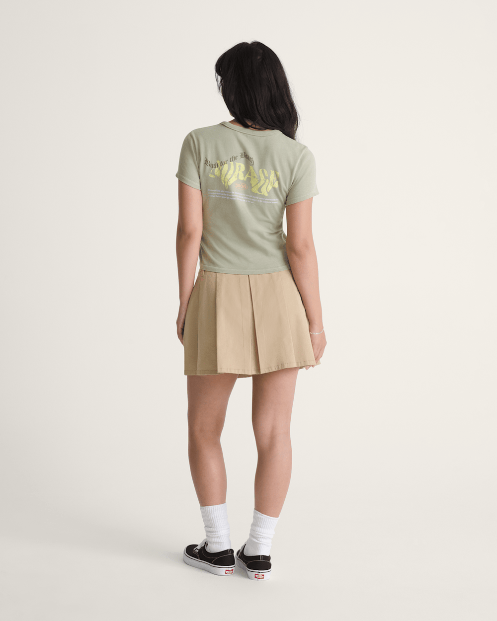 Women Vans Authentic Chino Mini Skirt in Incense Brown
