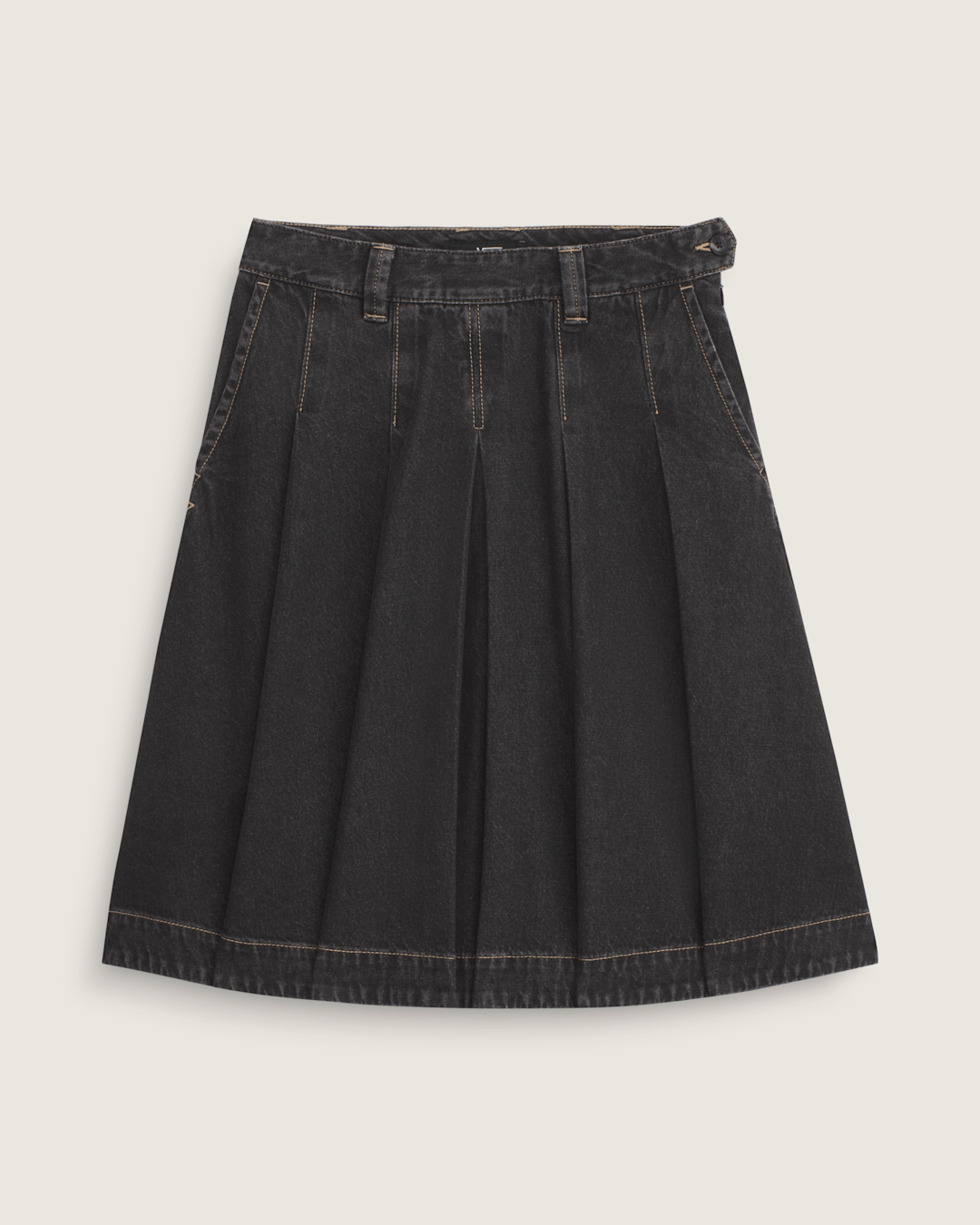 Women Vans Authentic Chino Denim Skirt in Rinse Black