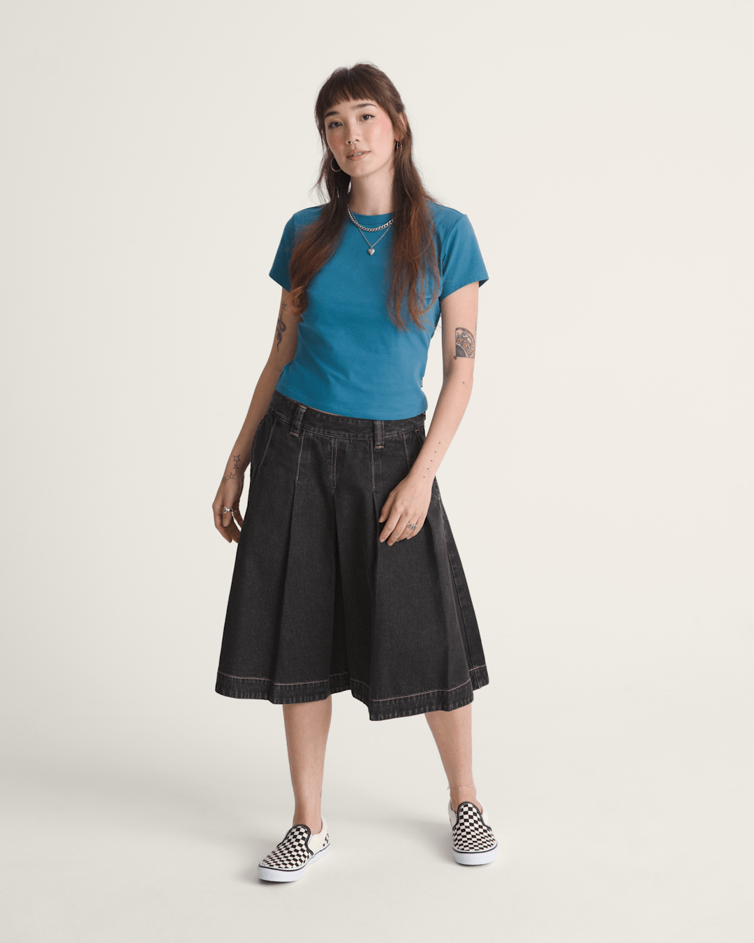 Women Vans Authentic Chino Denim Skirt in Rinse Black