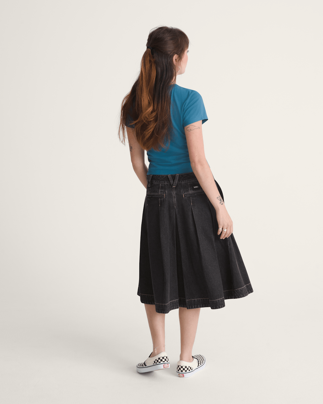 Women Vans Authentic Chino Denim Skirt in Rinse Black