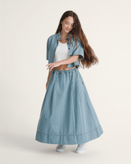 Women Vans Francesca Full Skirt in True Navy Blue