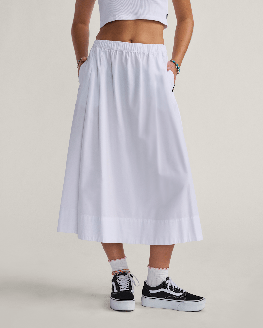 Women Vans Francesca Full Skirt in White