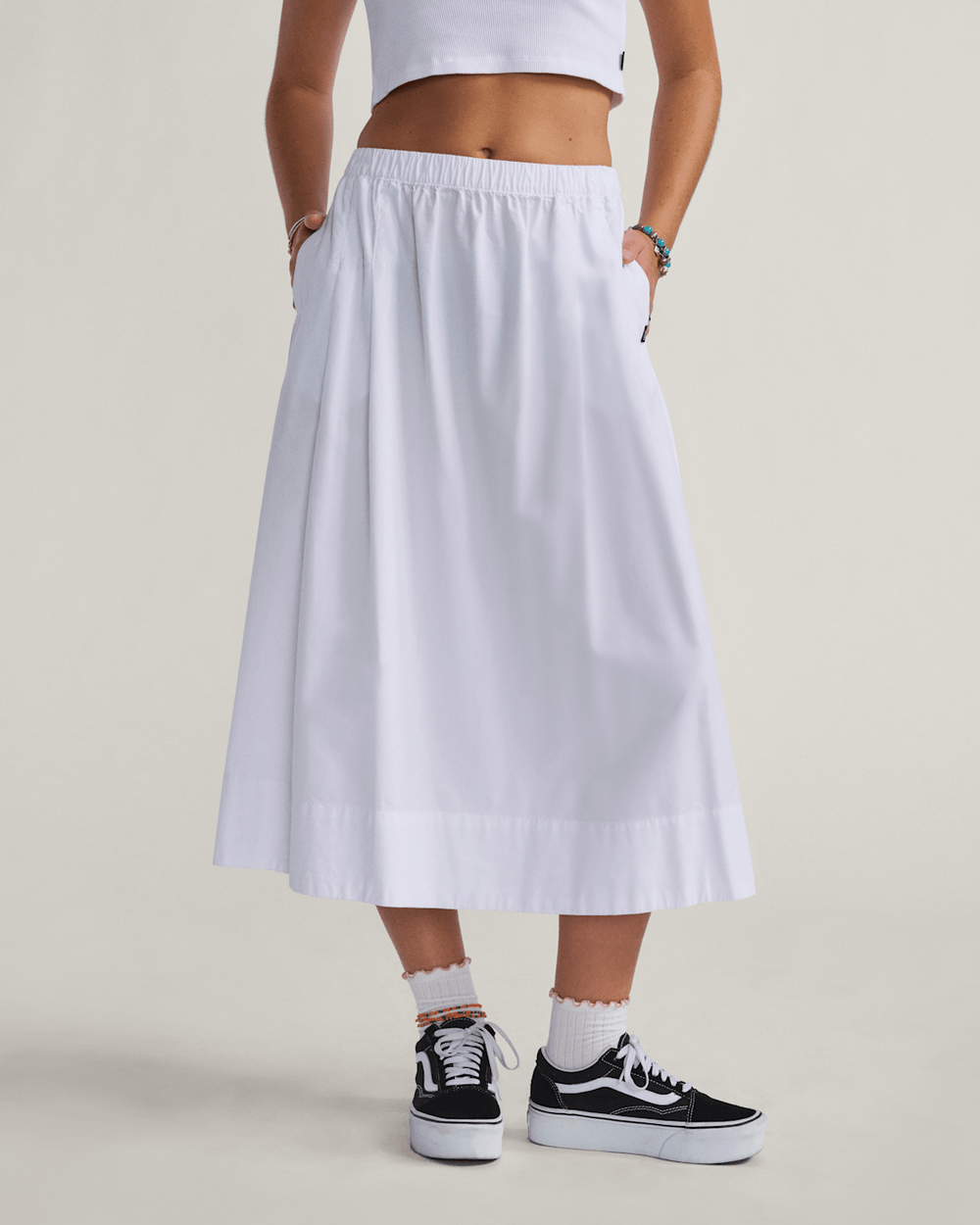 Women Vans Francesca Full Skirt in White