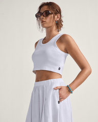 Women Vans Francesca Full Skirt in White