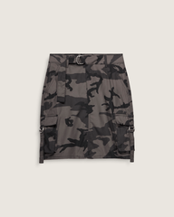 Women Vans Cobra Cargo Skirt in Camo Black / Grey