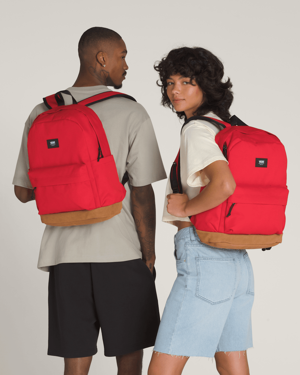 Women|Men Vans Old Skool Sport Backpack in Racing Red