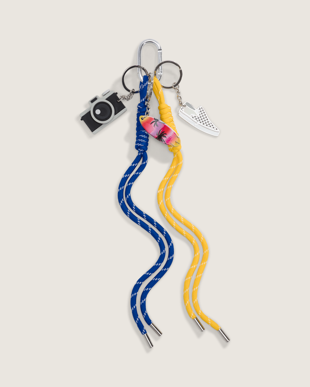 Women|Men|Kids Vans Waffle Shop Sunset Snapshot Bag Charm Set in Blue / Yellow