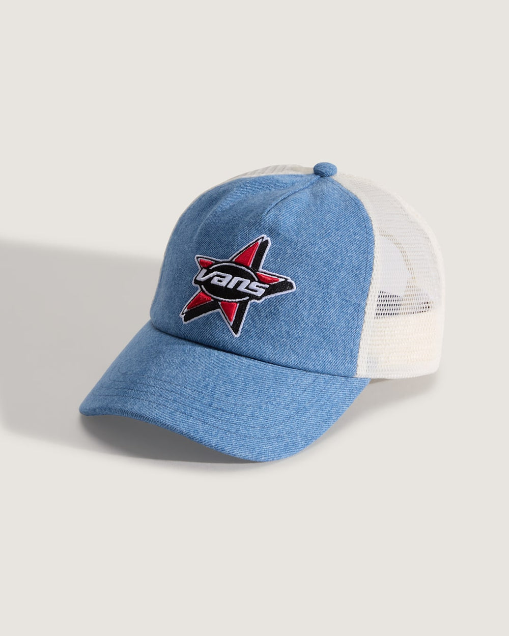 Women|Men Vans Marked Jockey Trucker Hat in Stonewash Blue