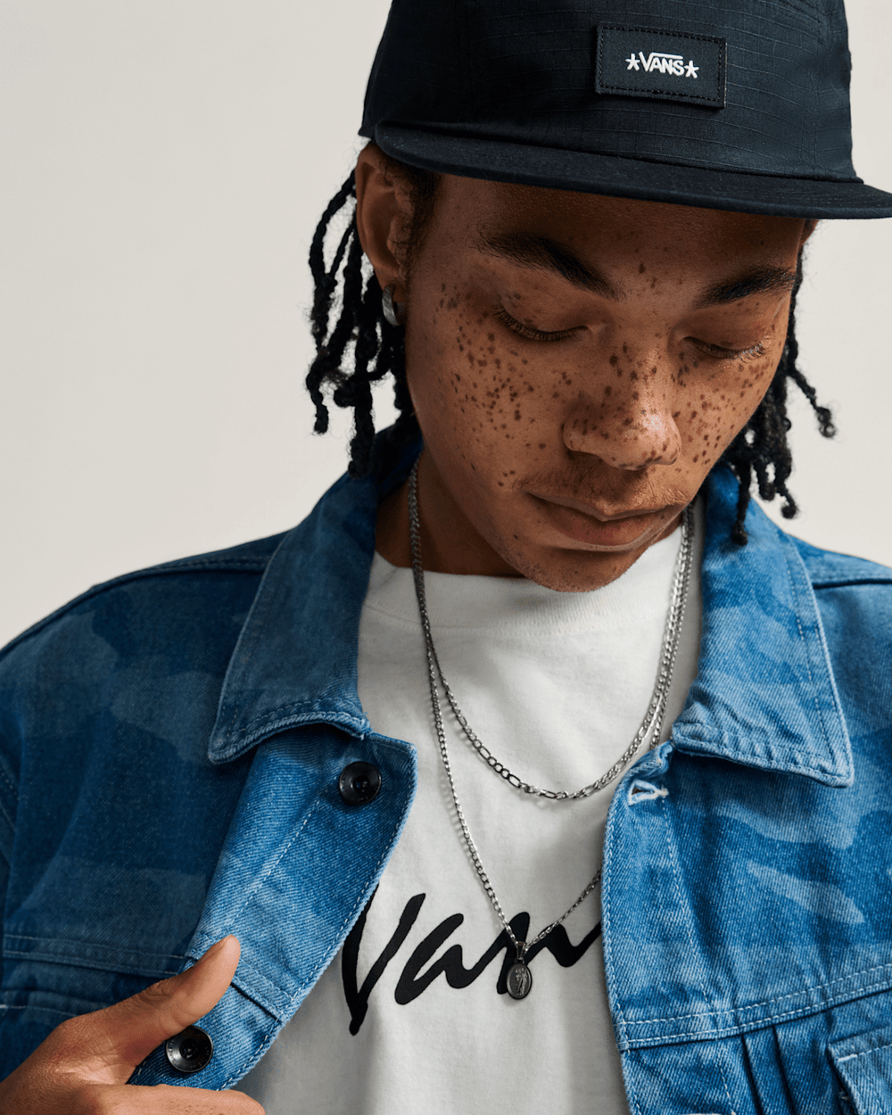 Women|Men Vans Skate Snapback Hat by Atiba Jefferson in Atiba Black