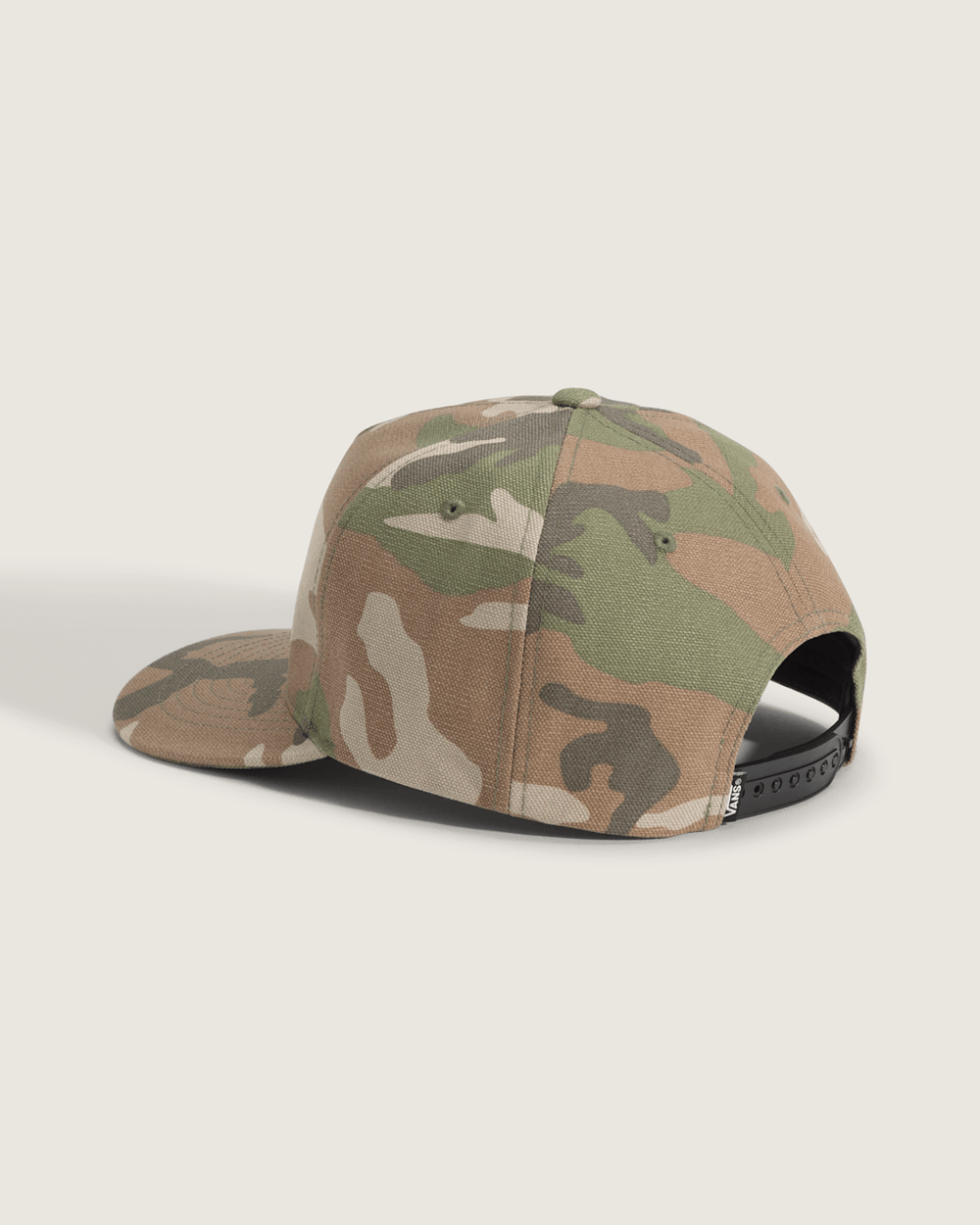 Women|Men Vans Classic Script Snapback Hat in Vintage Camo Brown