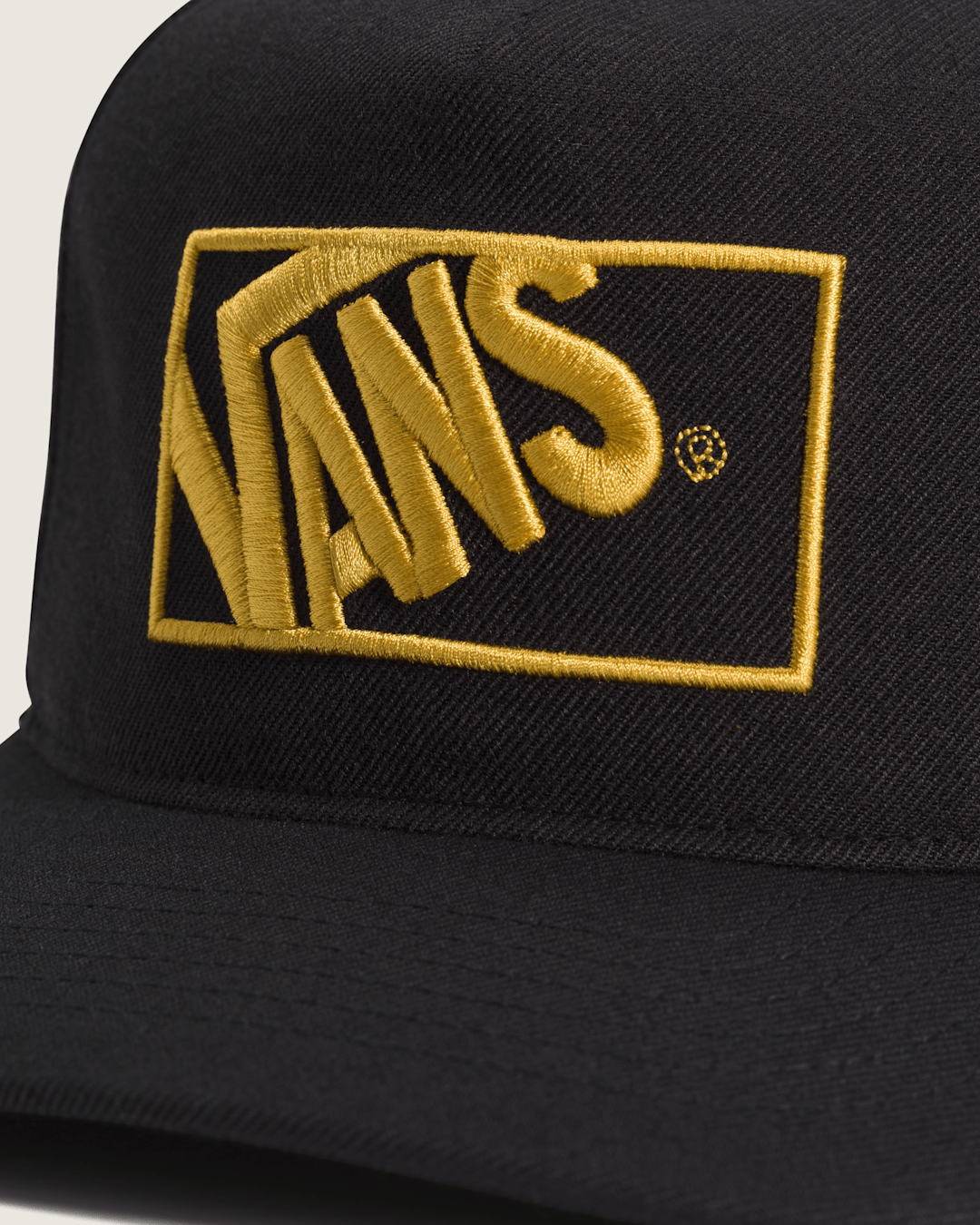 Women|Men Vans Vans Formula Snapback Hat in Black / Burnt Gold Yellow