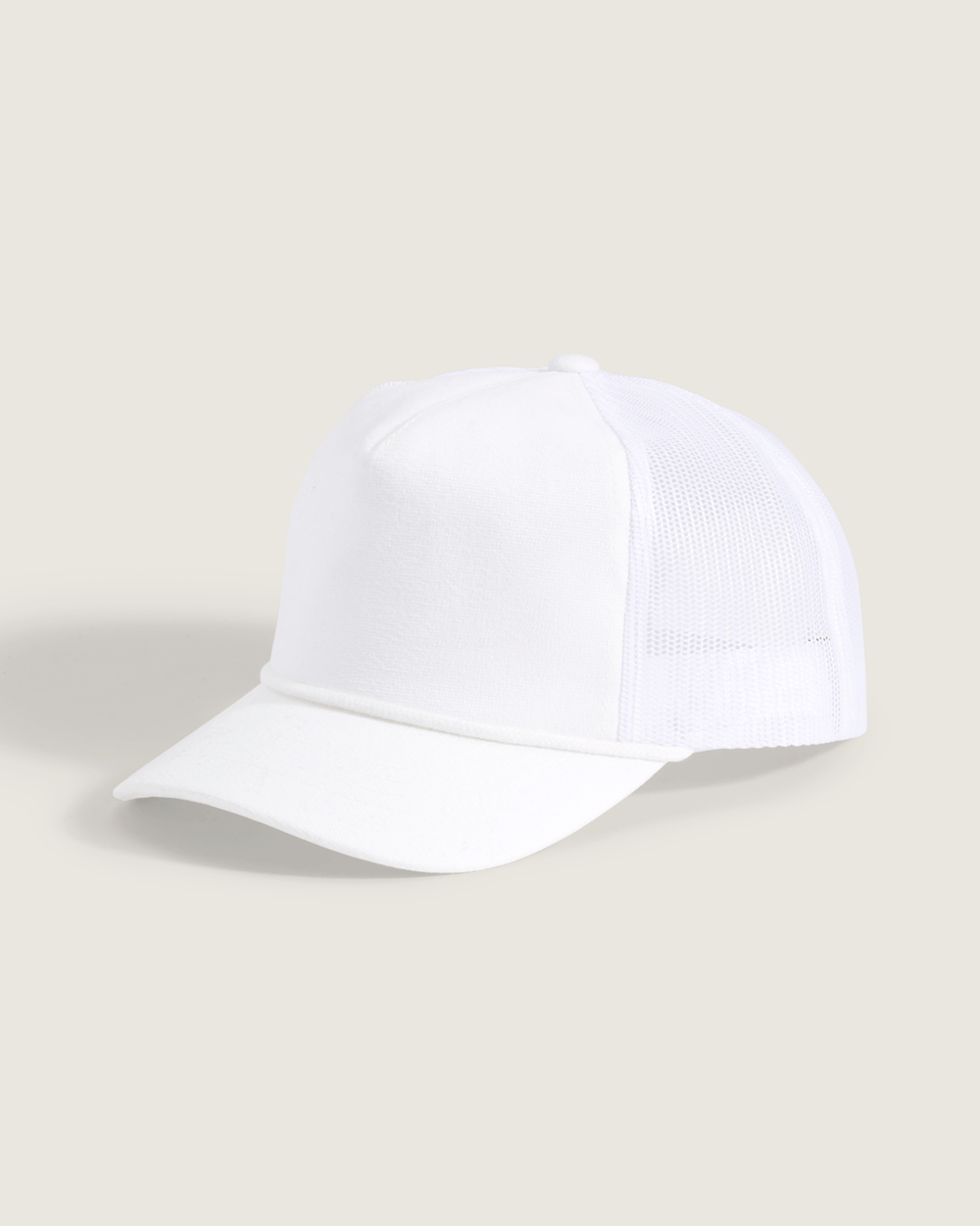 Women|Men Vans Premium Trucker Hat in Egret White