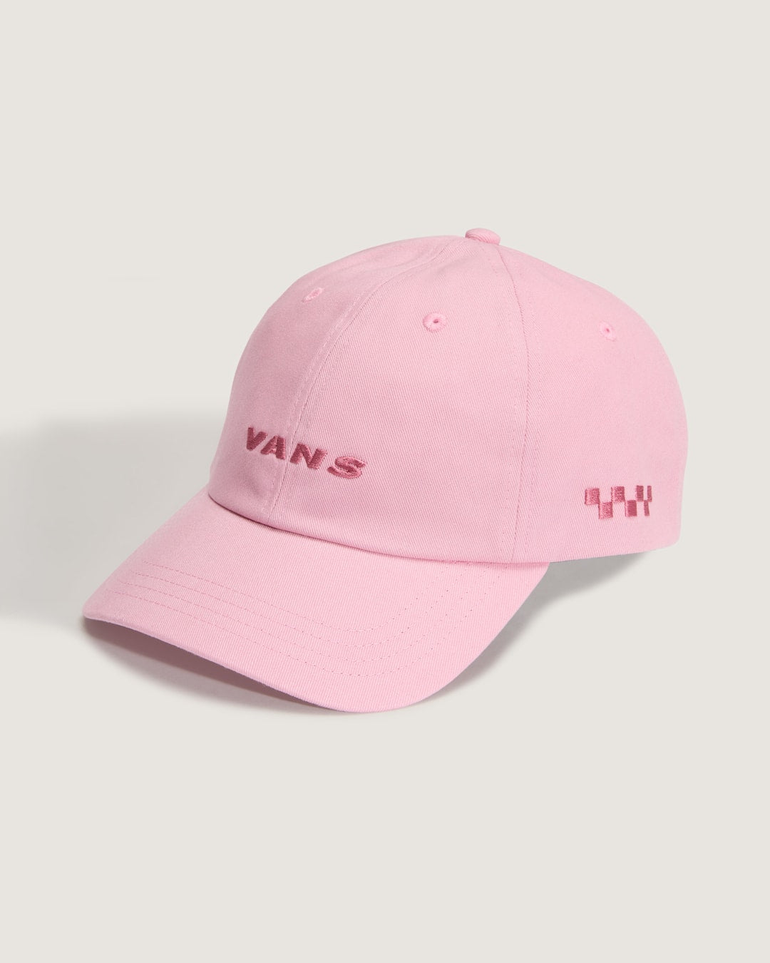 Women|Men Vans Checkerboard Side Snapback Hat in Dawn Pink