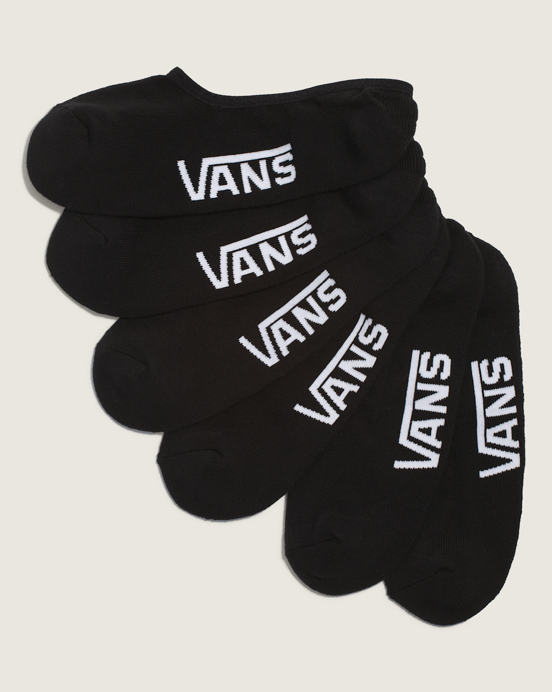 Women|Men Vans Classic No Show Socks 3-Pack in Black
