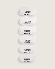 Women|Men Vans Classic No Show Socks 6-Pack in White