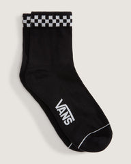 Women|Men Vans Peek-A-Check Half Crew Socks in Black