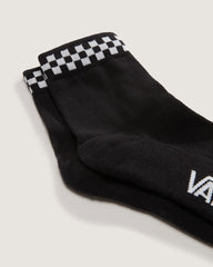 Women|Men Vans Peek-A-Check Half Crew Socks in Black