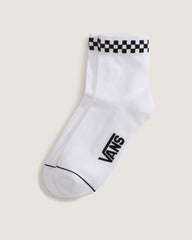 Women|Men Vans Peek-A-Check Half Crew Socks in White / Black
