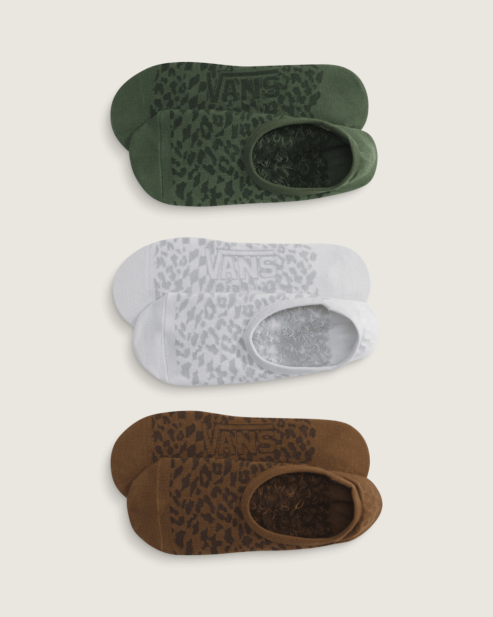 Women Vans Fuego Canoodle Socks 3-Pack in Pine Forest Green