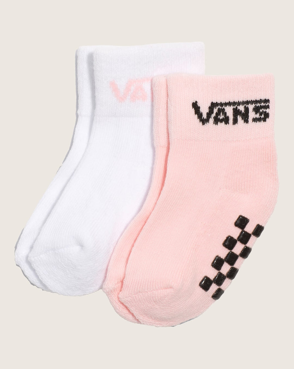 Women|Kids Vans Infant Classic Crew Socks 2-Pack in Powder Pink