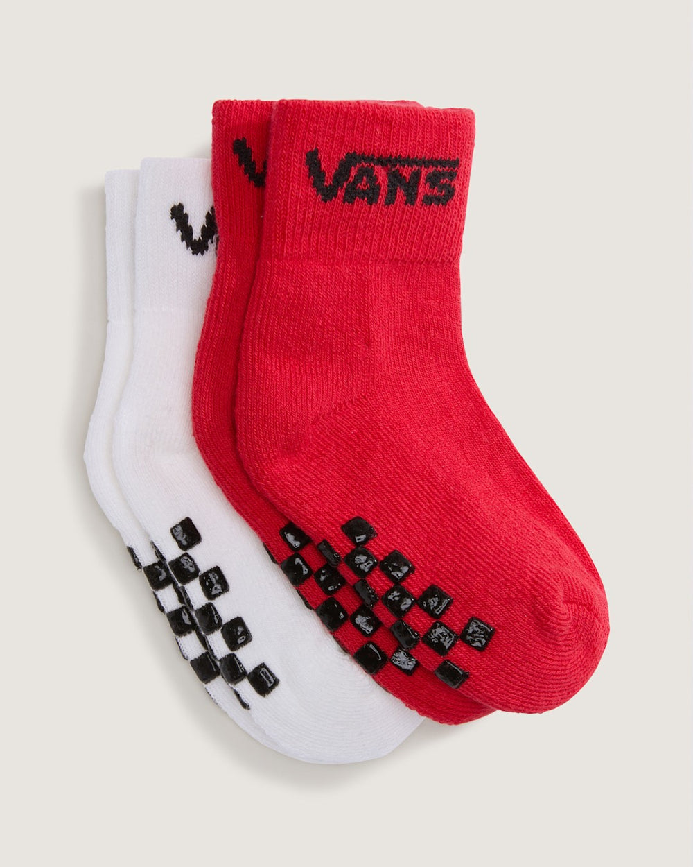 Women|Kids Vans Kids Classic Crew Socks 2-Pack in Racing Red