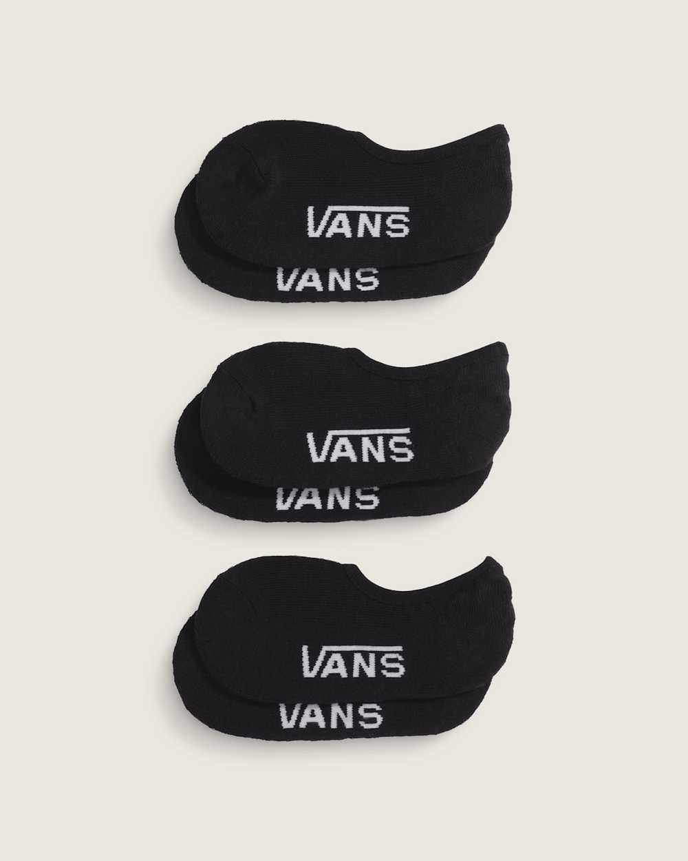 Women|Kids Vans Kids Classic No Show Socks 3-Pack in Black