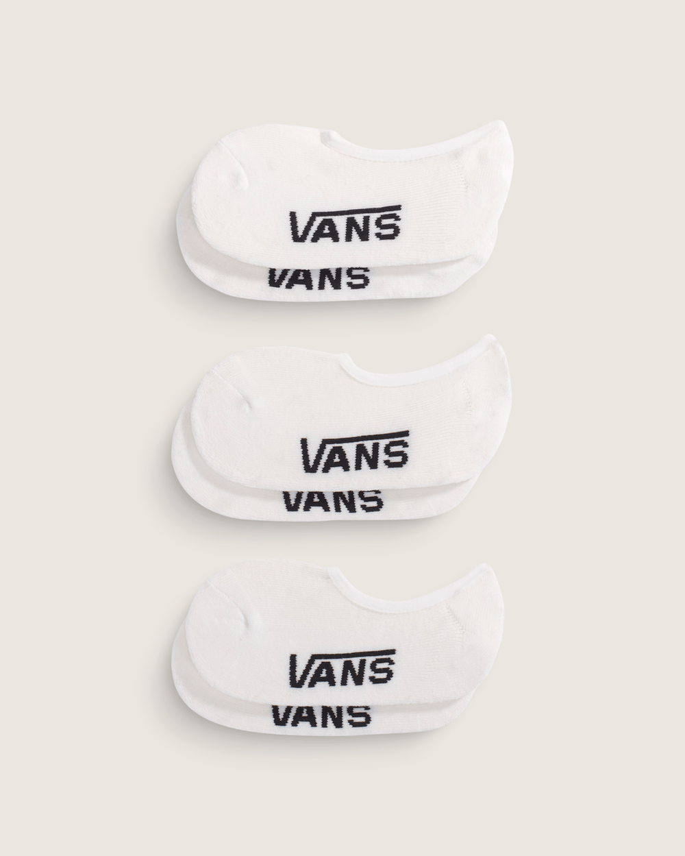 Women|Kids Vans Kids Classic No Show Socks 3-Pack in White