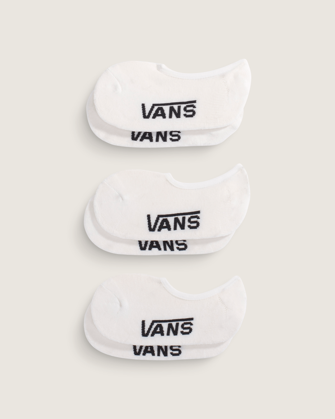 Women|Kids Vans Kids Classic No Show Socks 3-Pack in White