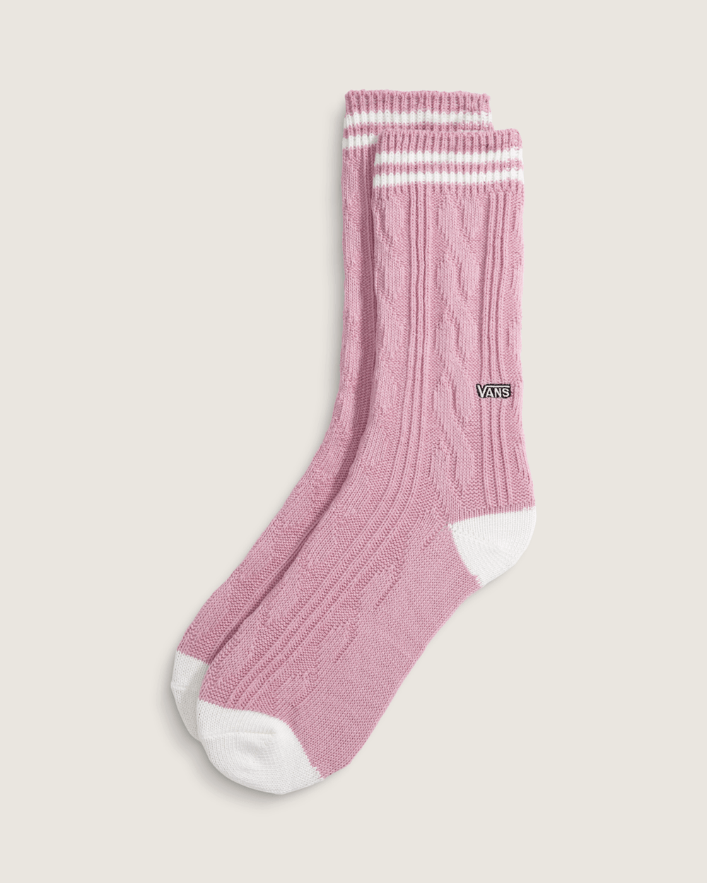 Women Vans Larrea Crew Socks in Dawn Pink